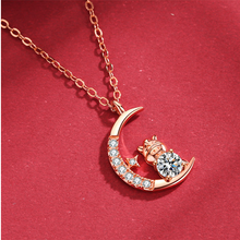 Load image into Gallery viewer, ༓･ Chinese Zodiac Diamond Star And Moon Pendant ･༓
