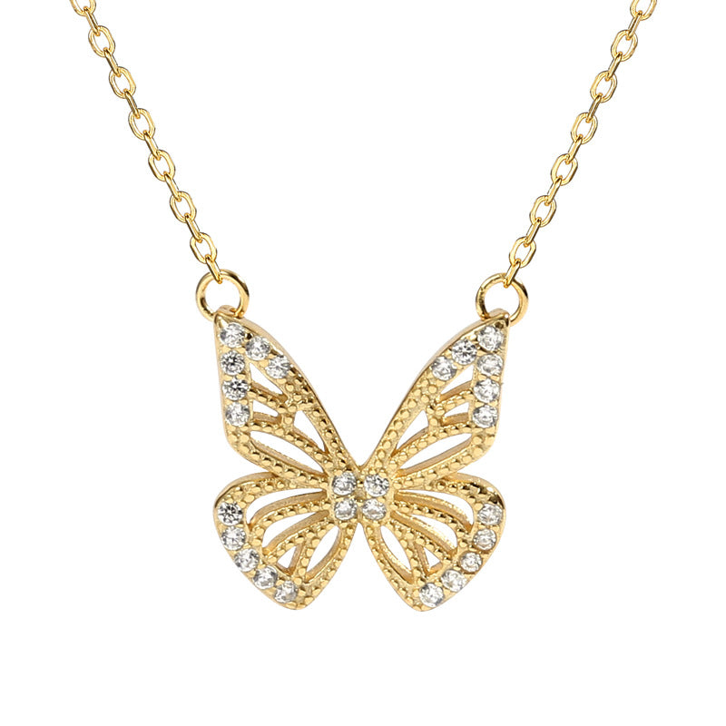 ･˚⁺˚‧͙ Diamante Butterfly Necklace ‧͙⁺˚*･
