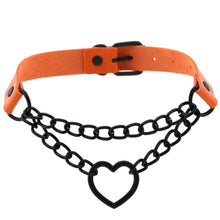 Load image into Gallery viewer, ♥ Heart Black Chain Choker ♥
