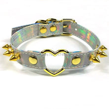 Load image into Gallery viewer, *♥ Holographic Gold Heart Choker ♥*
