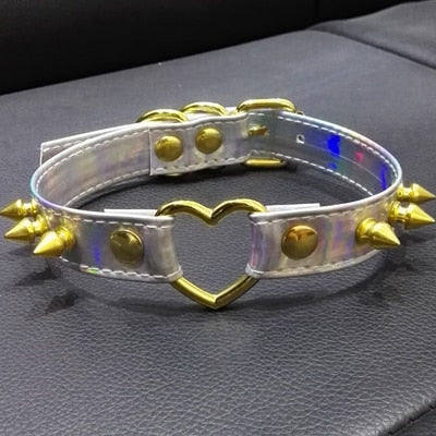 *♥ Holographic Gold Heart Choker ♥*
