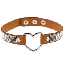 Load image into Gallery viewer, ♡ Diamante Heart Choker ♡
